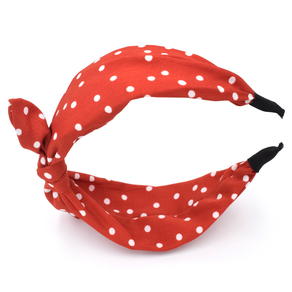 New Broadside Polka Dot Polka Dot Bow Tie Women's Simple Fabric Knotted Hair Accessories display picture 5