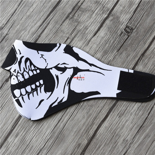 Black and white skull half face mask outdoor riding ghost face mask real CS sports tactical ghost game mask