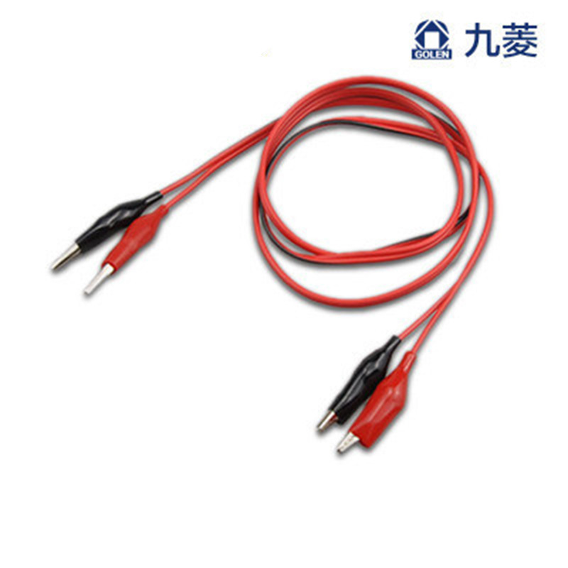 双头鳄鱼夹线 电源测试线 长1米 维修测试连接线 红黑夹子线