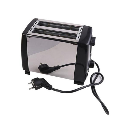 Household stainless steel toaster double slot toaster fully automatic mini breakfast toast 2 piece heating artifact