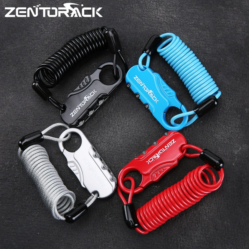 Замок для мотоциклетного шлема, противоугонный фиксированный замок с паролем для велосипеда, замок для горного велосипеда, стальной провод, портативный электромобиль