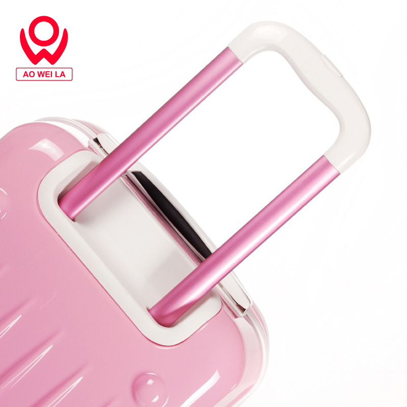 Aoweila/韓版時(shí)尚旅行箱20寸24寸ABS+PC百合花甜美淑女行李箱萬(wàn)向輪拉桿箱