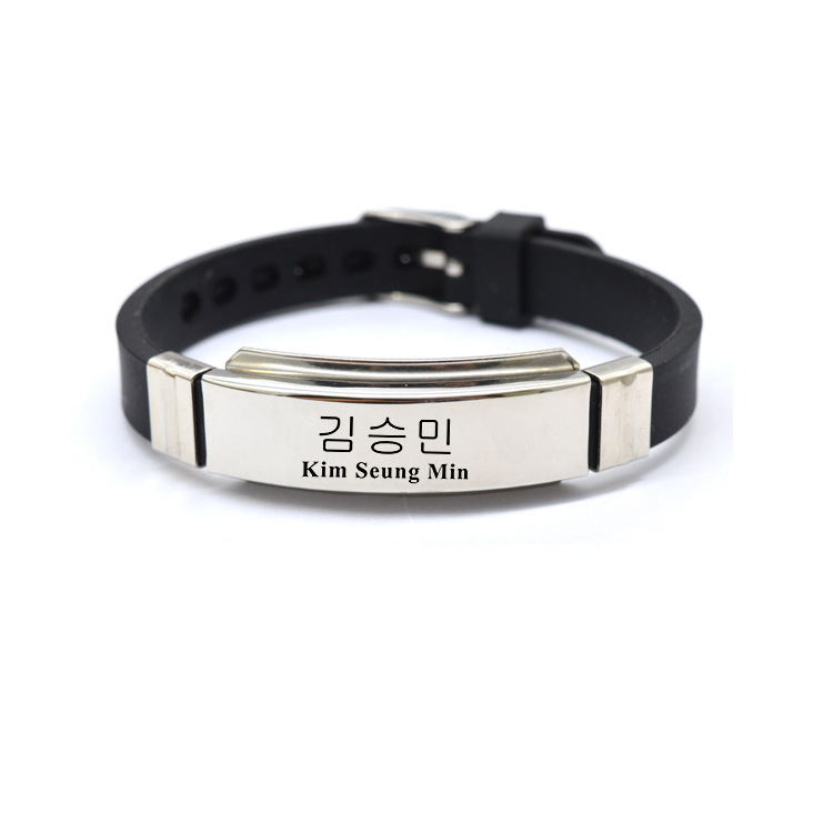 1 Pieza Moda Estilo Simple Letra Gel De Sílice Enchapado Unisexo Pulsera display picture 2