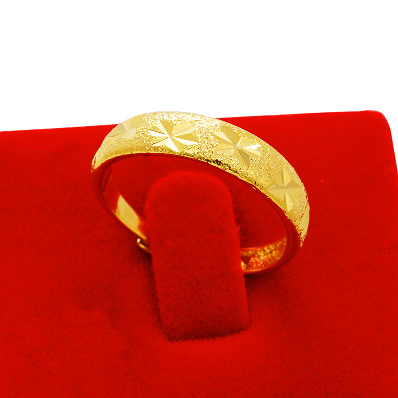 Anillo de oro de oro de Vietnam, anillo de oro de latón para mujeres, anillo de oro para hombres, anillo de pareja de oro.