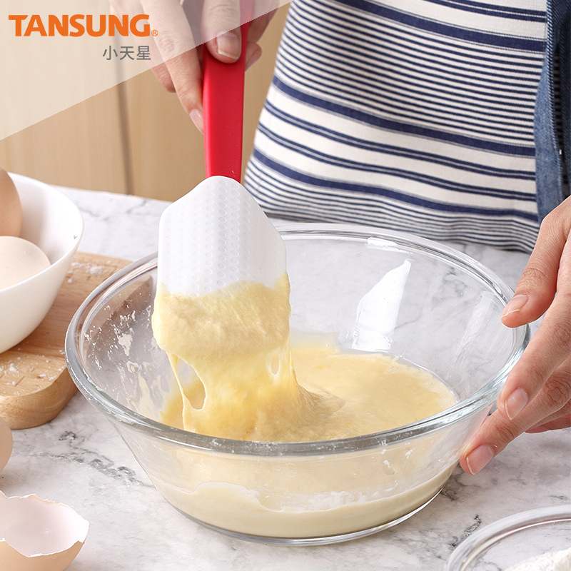 厨房烘焙工具新款两用抹刀 硅胶刮刀一体双头 奶油牛油刮刀批发