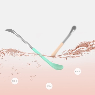 2020 New products Infants Fruit puree Spoon baby Complementary food Stainless steel Flex Two kinds Spoon