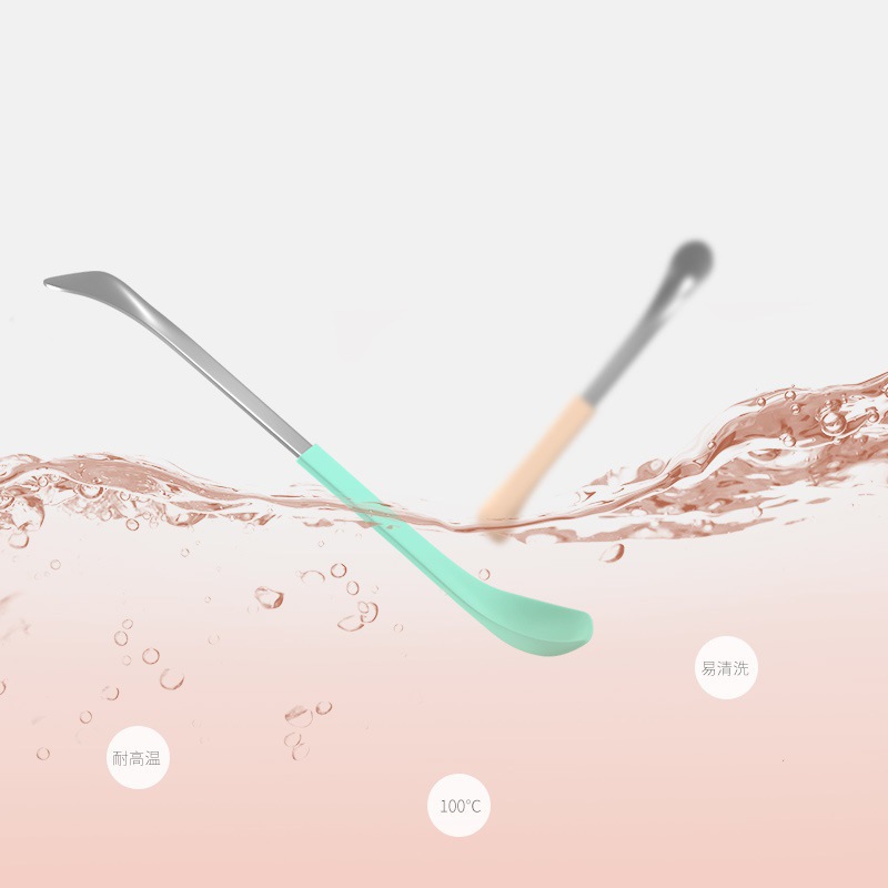 2020 New products Infants Fruit puree Spoon baby Complementary food Stainless steel Flex Two kinds Spoon