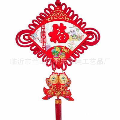 Chinese knot Pendant a living room Large decorate Safety Housewarming New home Blessing Lucky Chinese knot One hundred Choi Blessing