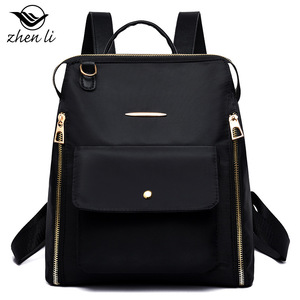 zhenli 车缝线跨境新款牛津布女包 时尚软面wish流行背包一件代发