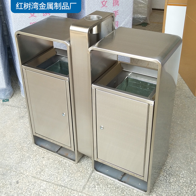 市政分类垃圾桶户外环卫不锈钢垃圾箱厂家广场物业金属果皮箱
