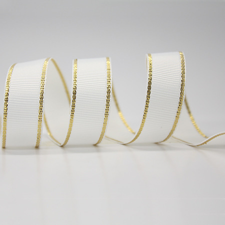 Cinta acanalada con borde dorado de Yao Ming, accesorios para cajas de regalo de pasteles, material base para cinta, cinta acanalada con borde dorado.
