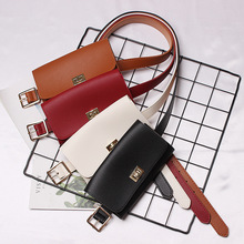 腰包女2019夏季新款明星唐嫣同款女包挎包百搭迷你时尚锁扣胸包女