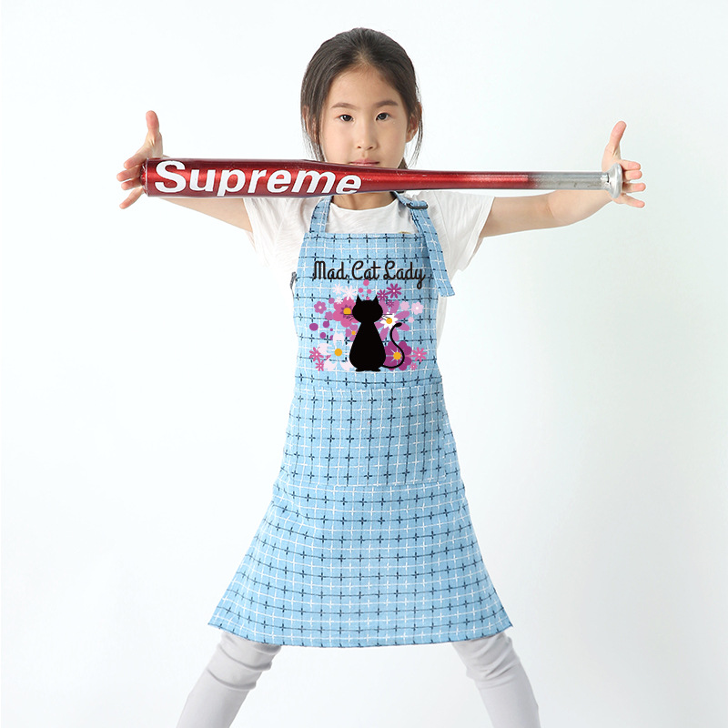 Delantal creativo para niños jardín de infantes dibujos animados para hornear estudio antiincrustante ropa de pintura artística a prueba de aceite logotipo personalizable