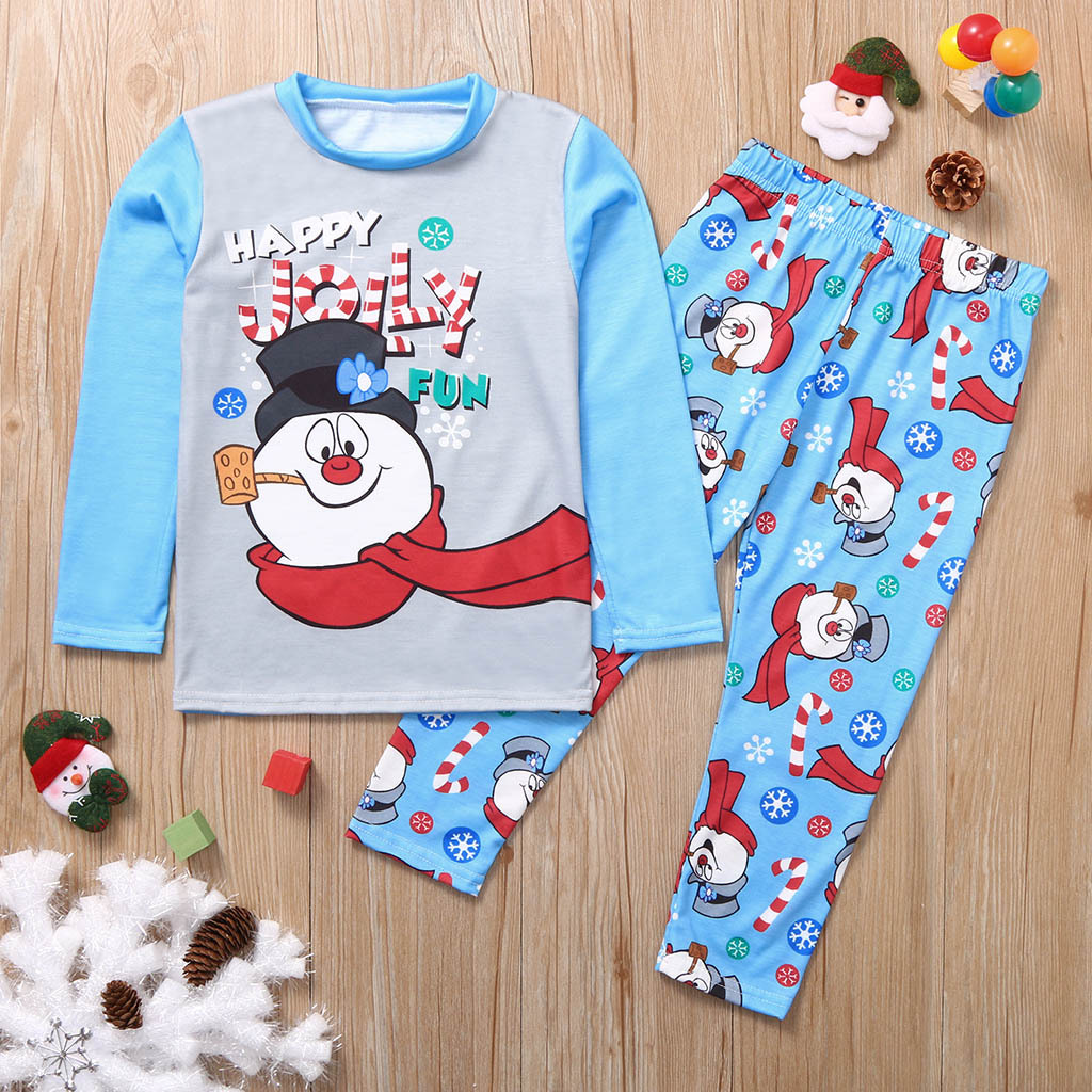 Costume Props Event & Party Supplies Long Sleeve Sleeve Length Family Look Cartoon Snowman Two-Piece Sets