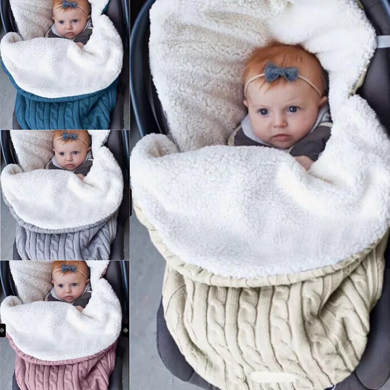 Europe and America new pattern Knitting Wool Plush Baby sleeping bag Amazon Explosive money baby outdoors garden cart factory Direct selling