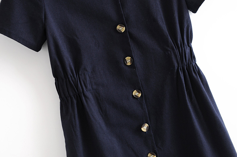 Polyester Fashionskirt(Navy blue-S) NHDS0696-Navy-blue-S