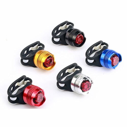 Aluminum alloy ruby ​​tail light waterproof frog light helmet light warning light mountain bike bicycle accessories