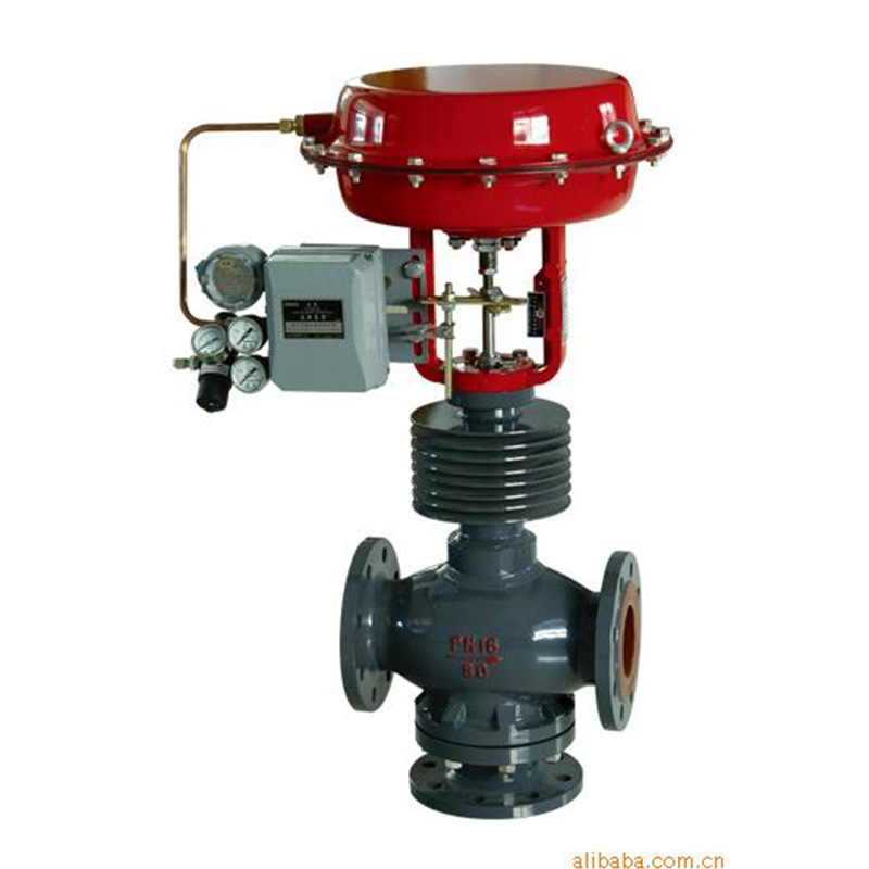 现货批发 气动薄膜三通分流调节阀 双向气动高温三通式调节阀