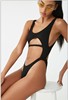 欧美新款性感连体泳装比基尼 数码纯色bikini泳衣