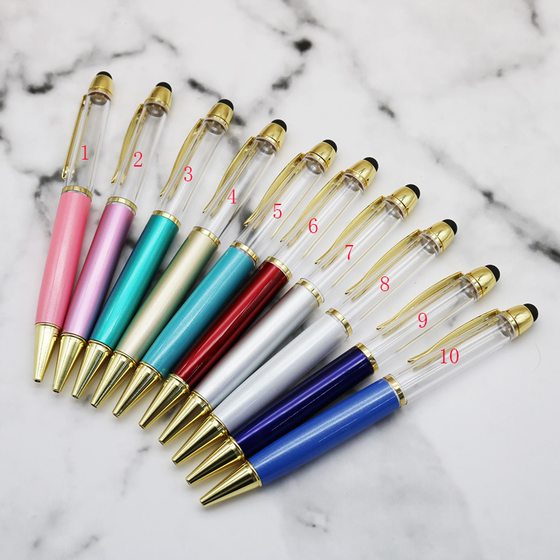 Big Size DIY Empty Barrel Ballpoint Pen Silver Part Gold Part Novel