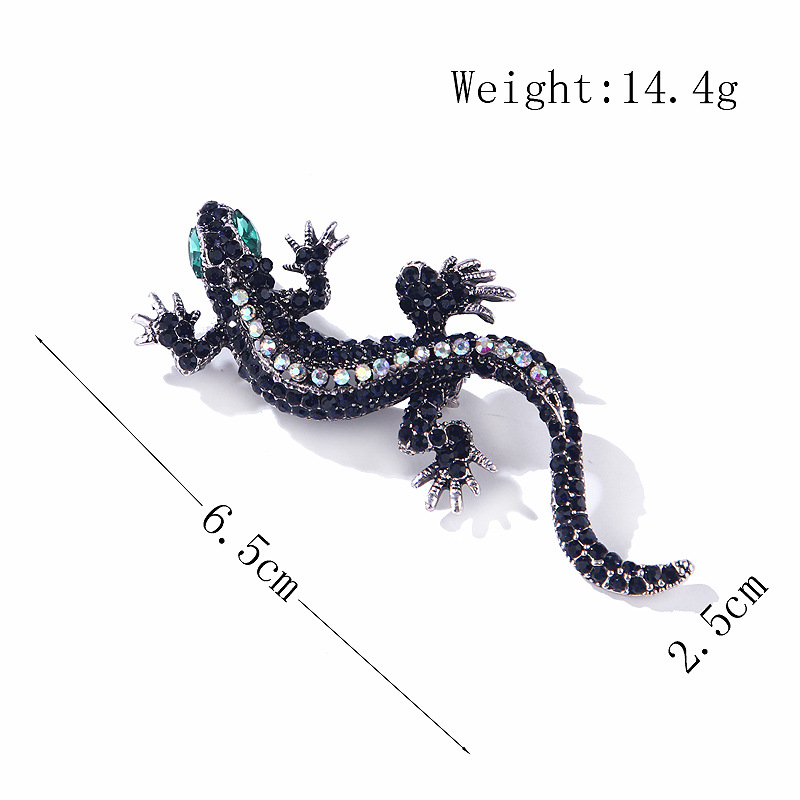Fashion Lizard Alloy Plating Inlay Rhinestones Unisex Brooches display picture 3
