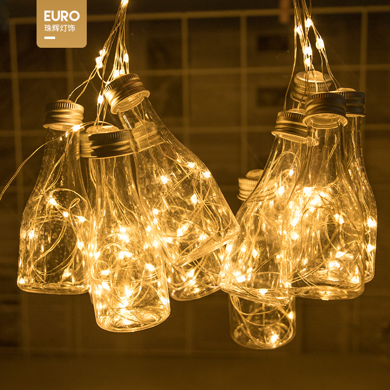 LED bottle copper line light string hotel decorative LED creative luminous bottle light home decoration copper thread lamp wholesale 3