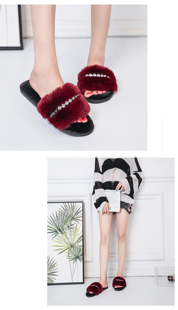 women s new thick velvet slippers NSPE10015