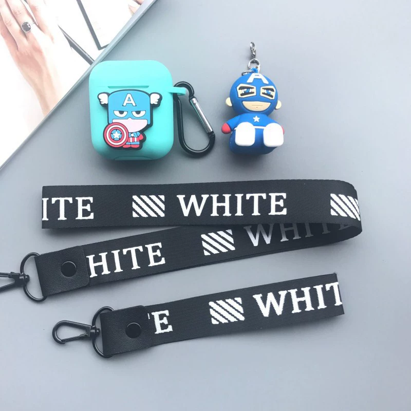 Apple, wireless cartoon headphones, protective silicone compatible creative protective case, bluetooth, fall protection