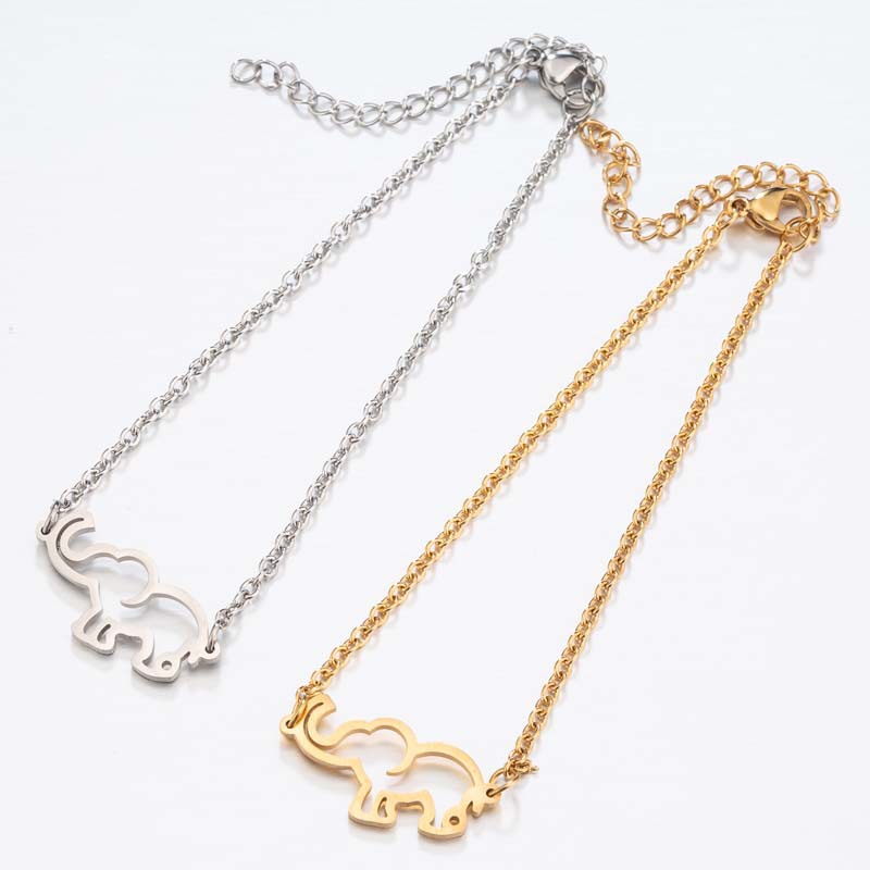 Stainless Steel Fashion Plating Elephant Bracelets display picture 5