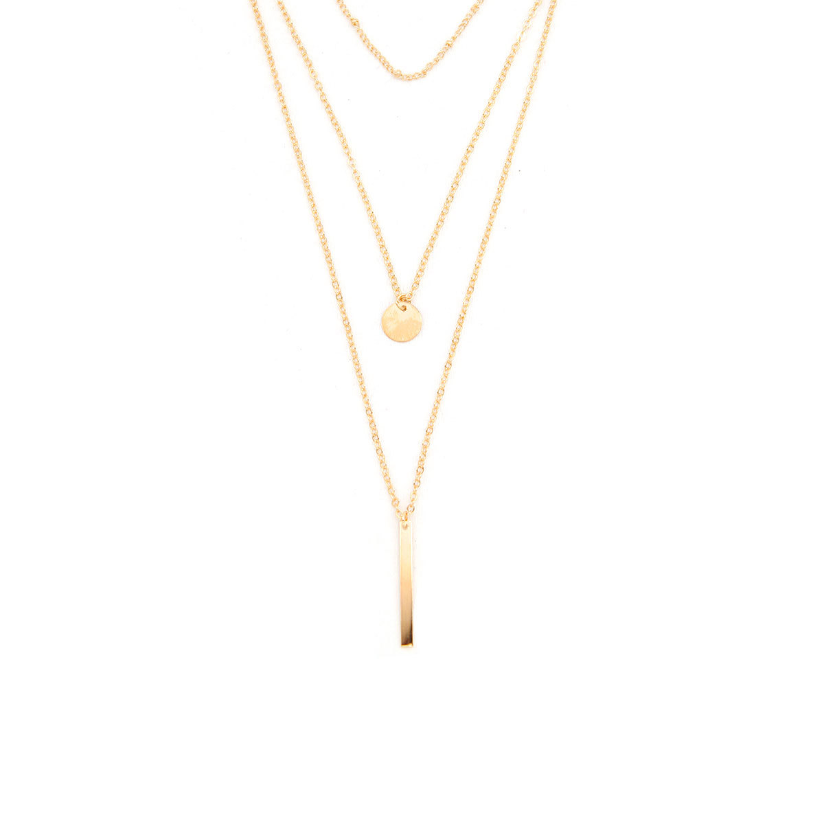 Simple Style Water Droplets Alloy Layered Plating Necklace display picture 7