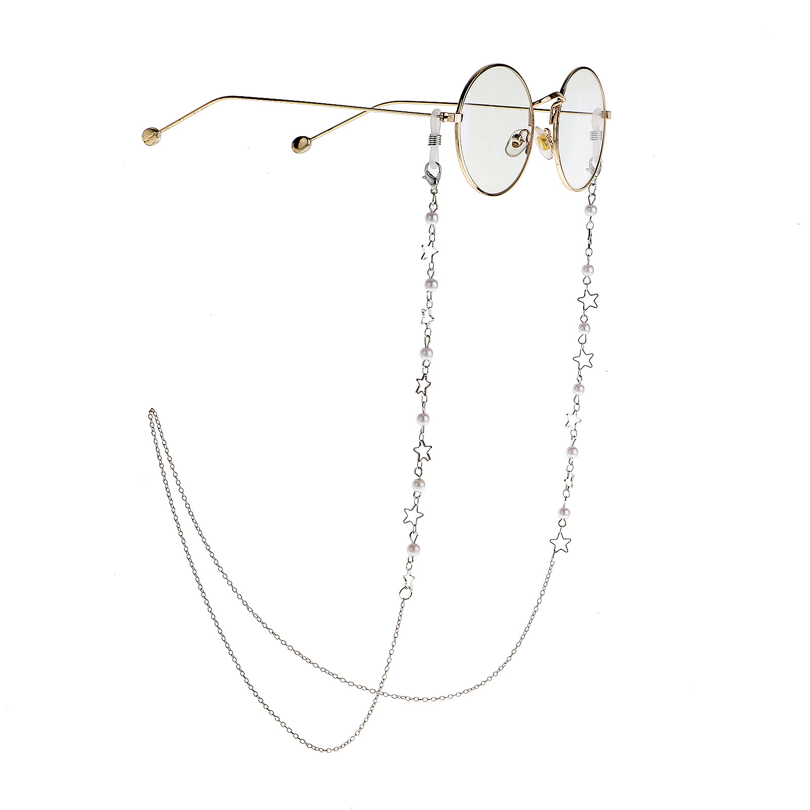 Pearl Color Preserving Star Glasses Hanging Chain Necklace Sunglasses Glasses Rope Chain display picture 3