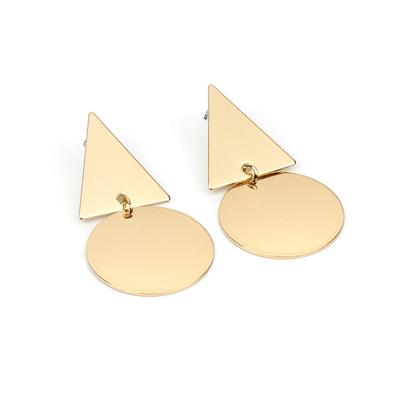 14g Weight Earrings Classification Wedding, Travel Occasion Women'S Gender Fashion Style Rose Gold, Gold, Silver Color European And American Earrings Design Sense Niche Female Earrings French Fashion Retro Elegance Geometric Simple Eardrops 7