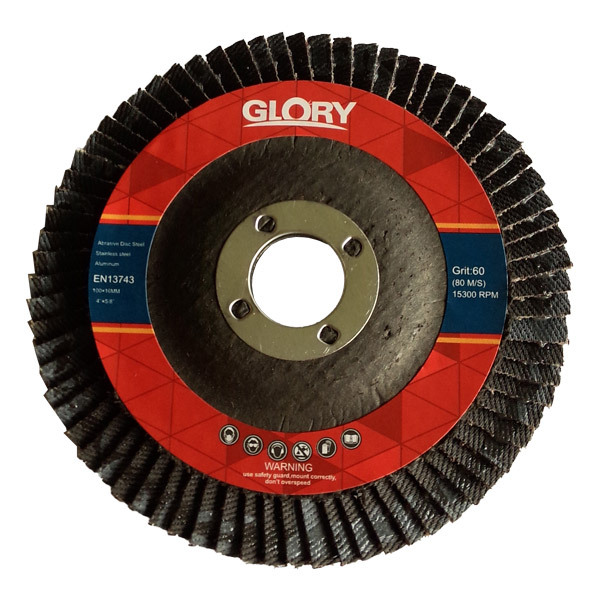 75网盖百页片（煅烧棕刚玉-黑砂）GLORY100x16 80目