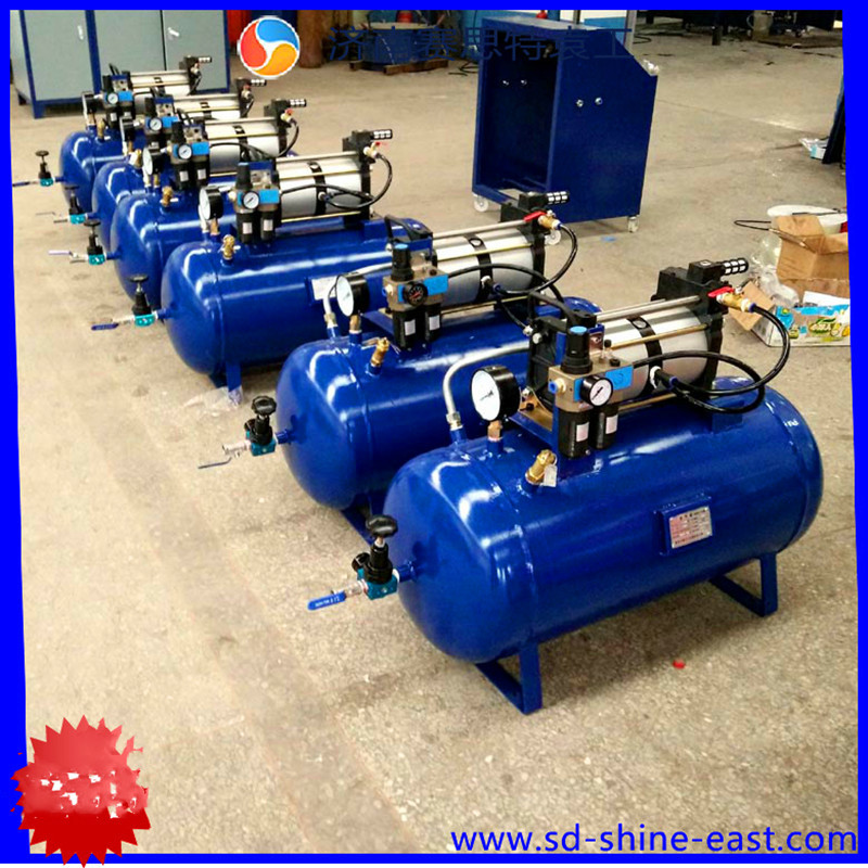 低压压缩空气驱动空气、氧气氮气多种气体增压系统