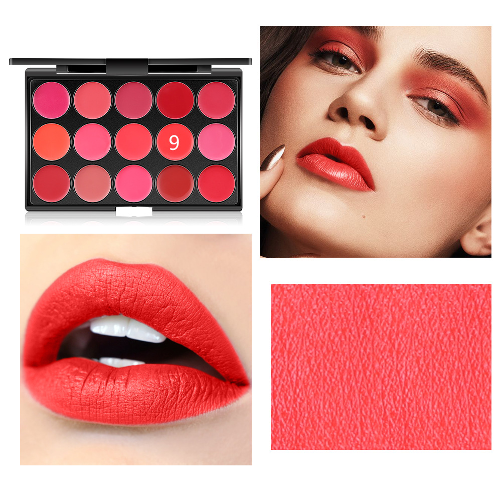 fashion matte velvet matte 15color lip gloss tray waterproof lipstick traypicture9