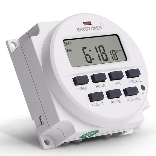 TM618N programmable timer switch with 7-day timer, automatic cycle on/off, passive output