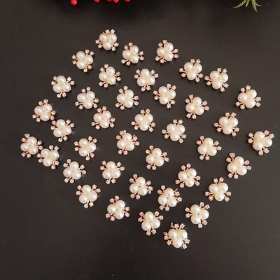 manual Point Drill Hairdressing Hairpin Material Science Headdress Accessories resin Pearl Flowers shoes parts