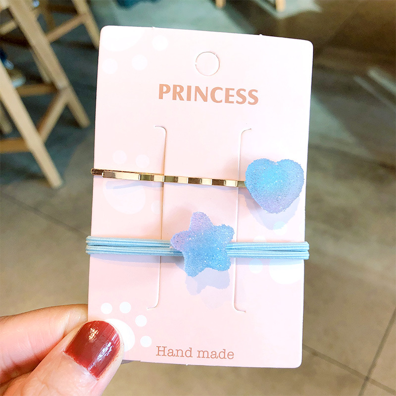 Light Discoloration Love Star Fudge Hairpin Sweet Girl Heart Edge Clip Hairpin Hair Accessories Wholesale Nihaojewelry display picture 2