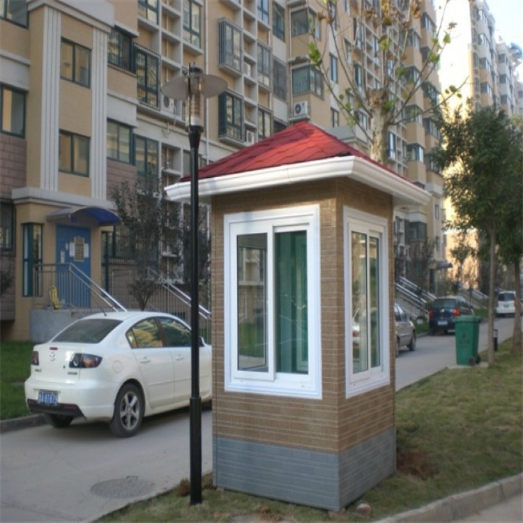 金属雕花板岗亭户外收费保安亭小区移动站岗执勤值班室成品定制(图11) undefined