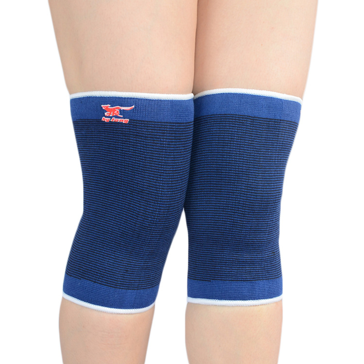 运动透气宝蓝护膝 篮球排球足球护膝 中老年空调保暖赠品护腿批发