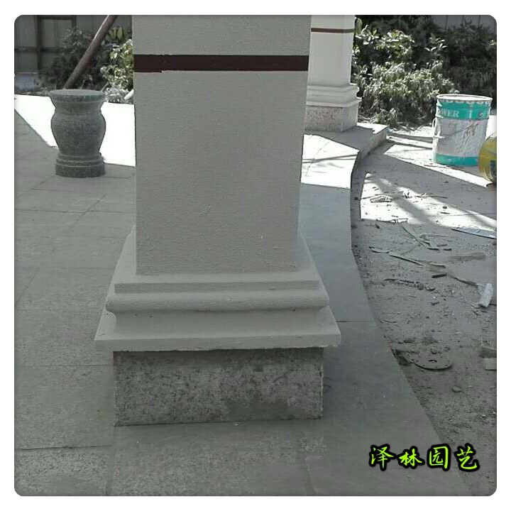 C25水泥预制饰线PC柱脚饰线-八柱花架专用280*280*110