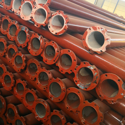 现货供应农田灌溉水泵管红色喷漆国标法兰3寸深井泵管
