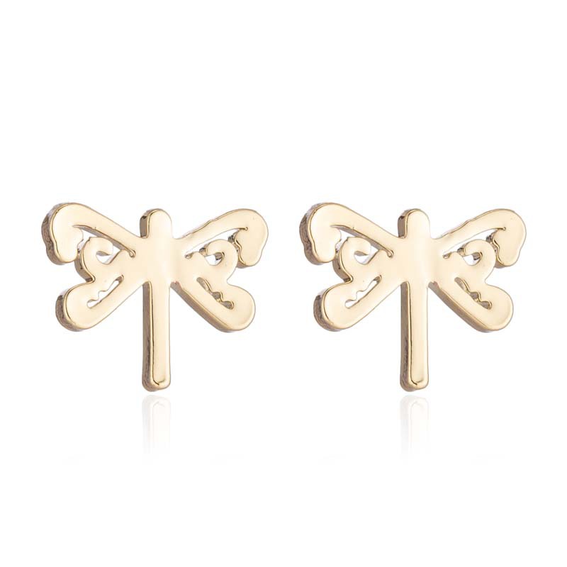 Fashion Dragonfly Stainless Steel Plating Jewelry Set 2 Pieces