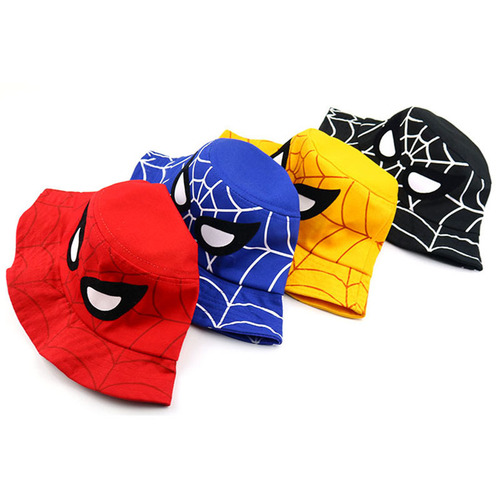 Cross-border supply European and American trendy animation cartoon children's basin hat foreign trade boy Spider-Man fisherman hat wholesale T920