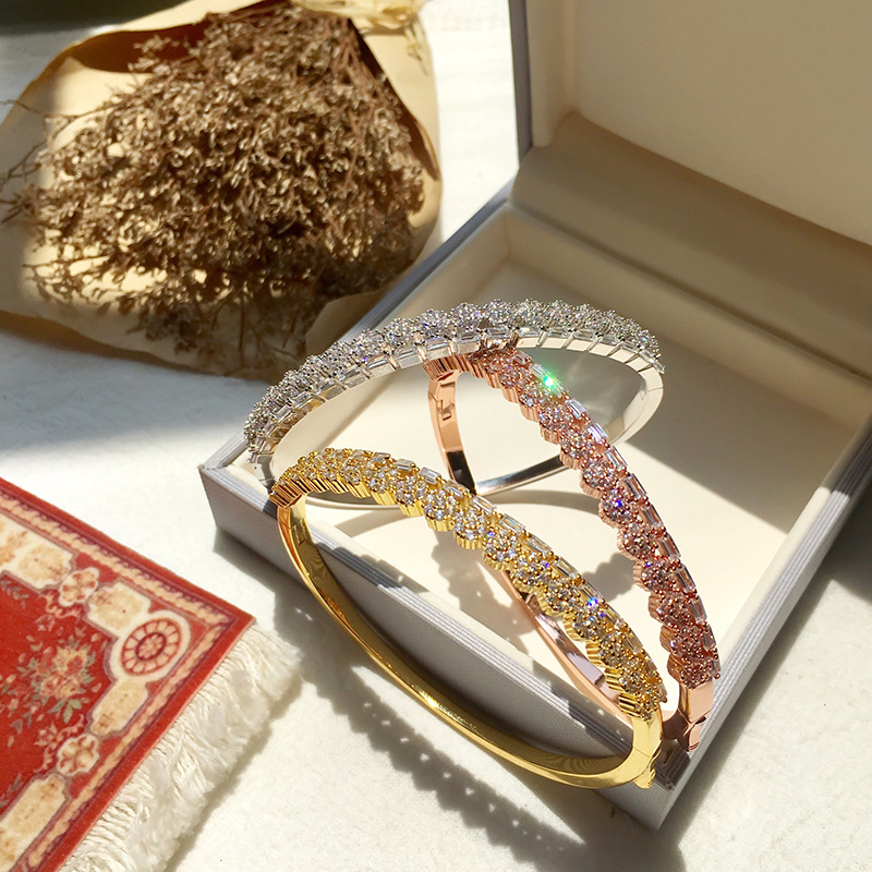 Diamanten bloem armband voor dames luxe mode armband sieraden_voghion.com