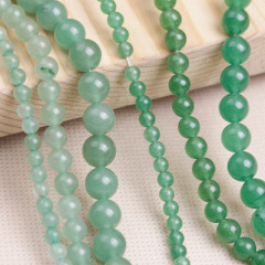 Aventurine loose beads round bead necklace Buddha bead jewelry DIY beaded hand-woven bracelet accessories semi-finished products wholesale