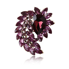 韓版時尚創意個性水晶玻璃胸針胸花女式服裝配飾