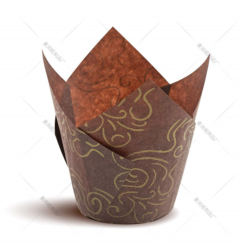 Grado alimenticio europeo resistente a altas temperaturas medio Cupcake fondo blanco carta de oro para hornear pastel titular papel venta al por mayor