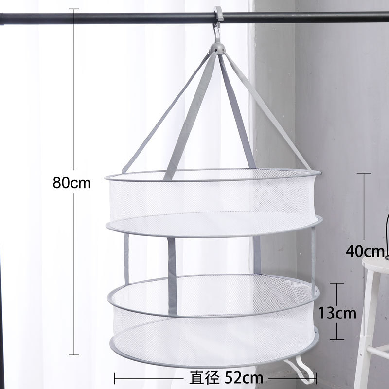 Drying Tile Hemming monolayer Laundry basket double-deck fold Large Windbreak Dedicated Clothes hanger