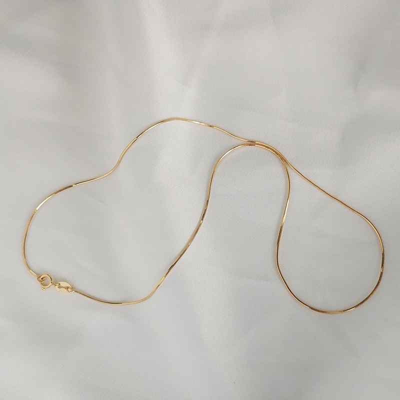 6g Weight Necklace Classification snake chain Chain Type 1 Piece Quantity Daily Occasion 925 Sterling Silver Material Solid Color Pattern Women'S Gender Plating Design Simple Style Style 925 Sterling Silver Snake Chain Plating Solid Color Necklace 11